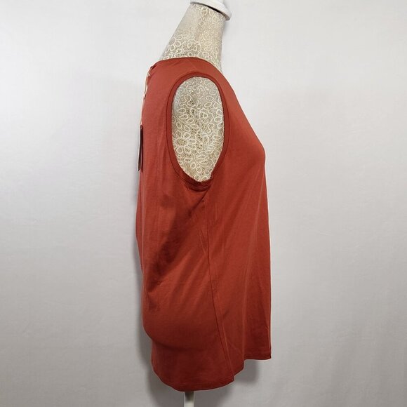 Quince Women's M Rust Cotton Modal Muscle Tank Basics Base Layer Casual Capsule - Picture 8 of 14